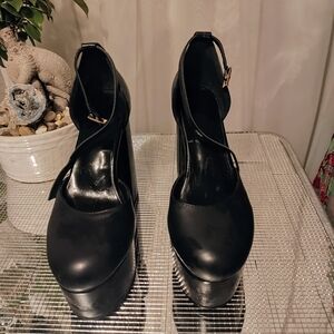 Bold Black Platform Heels